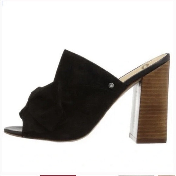 Sam Edelman Yumi Black Heeled Mule Sandal Size 7 - Picture 2 of 8